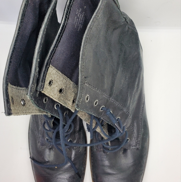 L.L. Bean Black Leather Combat Boots 11 - Picture 3 of 7